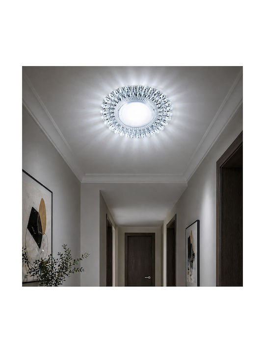 Alista Home Spot Rotund Din Sticlă Încorporat Cu LED RGB Alb