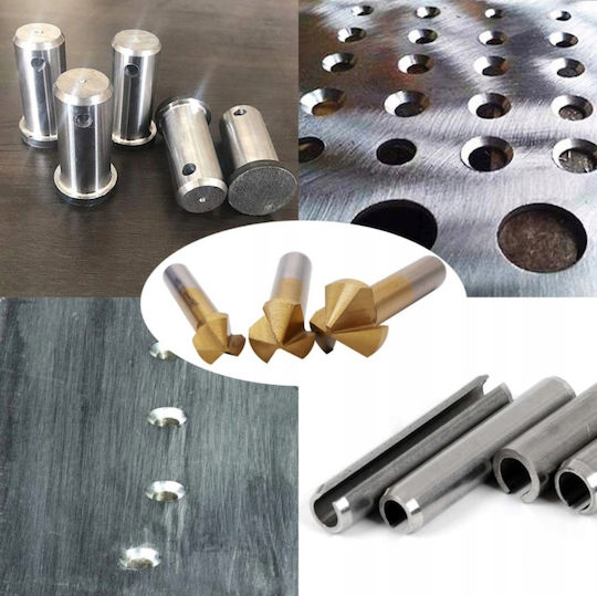 Falon-Tech Konkisches Bohrmaschine HSS mit Zylindrischem Bohrer Spitze für Metall 5-60mm