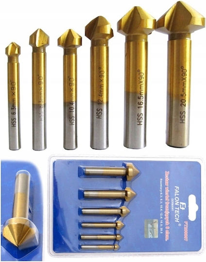 Falon-Tech Konkisches Bohrmaschine HSS mit Zylindrischem Bohrer Spitze für Metall 5-60mm