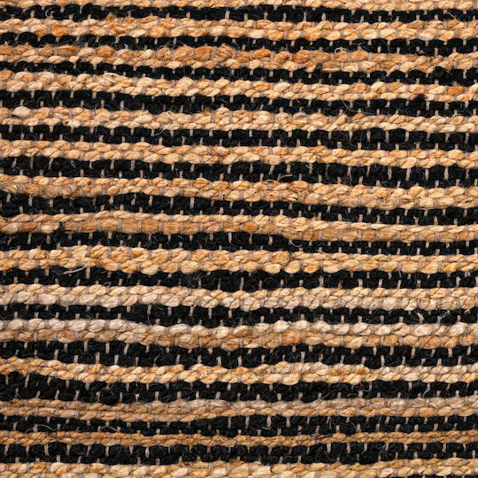Fylliana Covor Rectangular Din Iută Negru-Cafeniu 120x180cm
