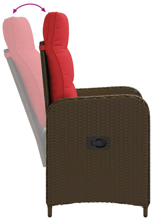 Gartenstühle Rattan Braune mit Kissen