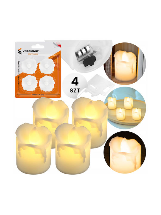 Vergionic Decorative Table Lamp LED Tealight 4pcs