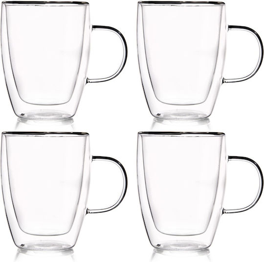 Orion Cană Sticlă Transparentă 300ml 4 Bucăți