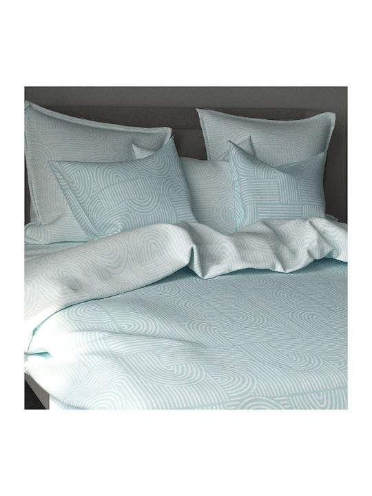 Charalambidis Textiles Κουβερλί Μονό από Βαμβάκι & Πολυεστέρα Γαλάζιο 160x220cm
