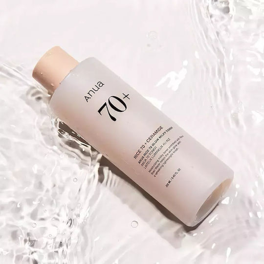 Anua Rice 70 + Ceramide Milky Υγρό Τόνωσης Προσώπου με Ρύζι, Ceramides & Νιασιναμίδη 250ml