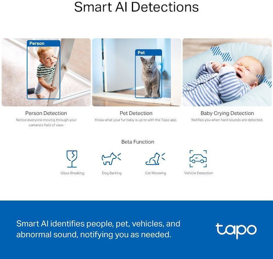 TP-LINK TAPO C230 IP Überwachungskamera Wi-Fi Full HD+ 5MP mit Zwei-Wege-Kommunikation und Objektiv 2.8mm