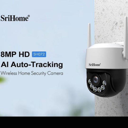 Sricam SH072 IP Κάμερα Παρακολούθησης Wi-Fi 4K Αδιάβροχη με Αμφίδρομη Επικοινωνία και Φακό 3.6mm