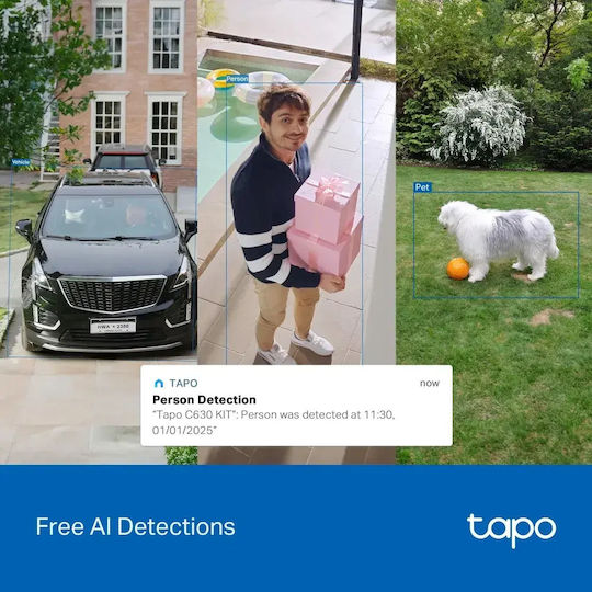 TAPO C630 KIT IP Surveillance Camera Wi-Fi Full HD+ 5MP Waterproof Battery Powered with Two-Way Communication