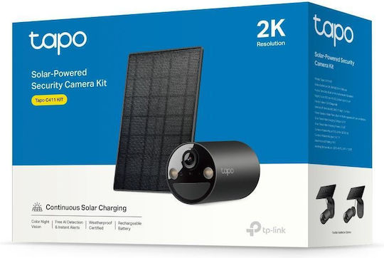 TP-LINK Tapo C411 Kit v1 IP Überwachungskamera Full HD+ 3MP Wasserdichte Batterie mit Zwei-Wege-Kommunikation