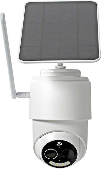 Nedis SIMCBO50WT IP Überwachungskamera 4G Full HD 1080p Wasserdicht Batteriebetrieben mit Zwei-Wege-Kommunikation
