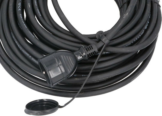 AWTools Waterproof Extension Cable Cord 3 x 1.5mm²/30m Black