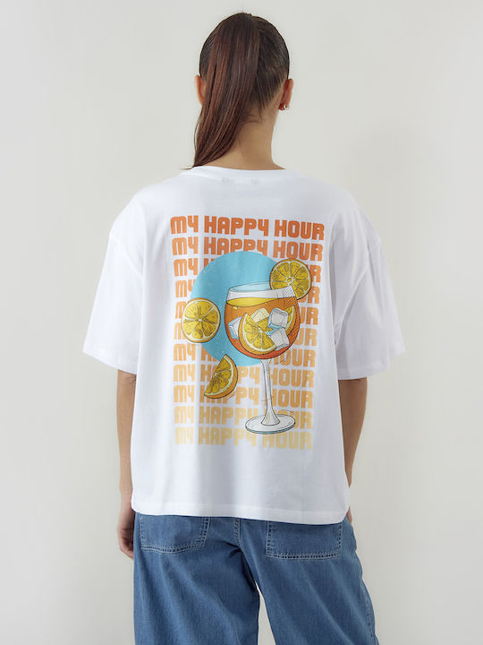 Damen Oversized T-shirt Weiß