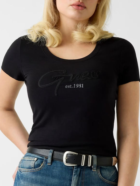 Guess Damen Blusen T-Shirt Schwarz
