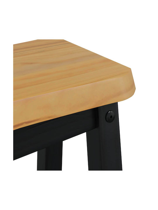 Bar Stools with Backrest Wooden Black 2 Pieces 40x29x63cm