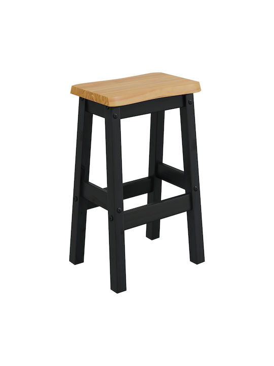 Bar Stools with Backrest Wooden Black 2 Pieces 40x29x63cm