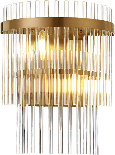 Viokef Sabrina Pendant Light Gold with Crystals for Socket E14, E.14 450x91cm