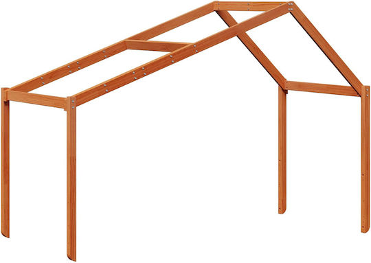 Kinderbett Koje Einzeln Braun für Matratze 90x190cm