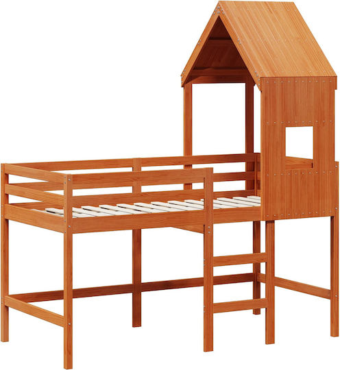 Pat pentru copii Cușetă Single cu Birou Maro pentru Saltea 90x190cm