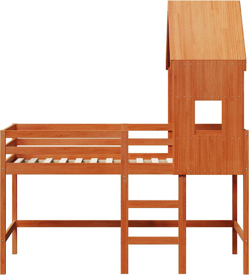 Pat pentru copii Cușetă Single cu Birou Maro pentru Saltea 90x190cm