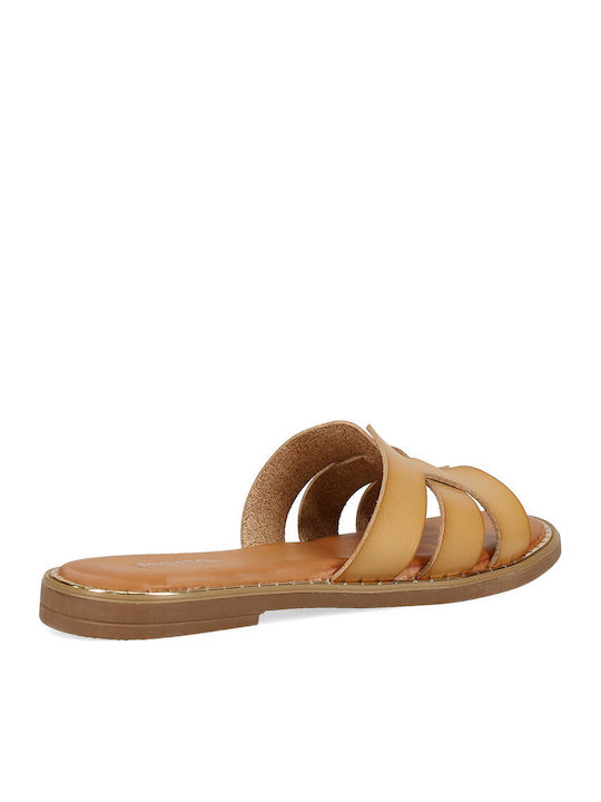 Damen Flache Sandalen Braun