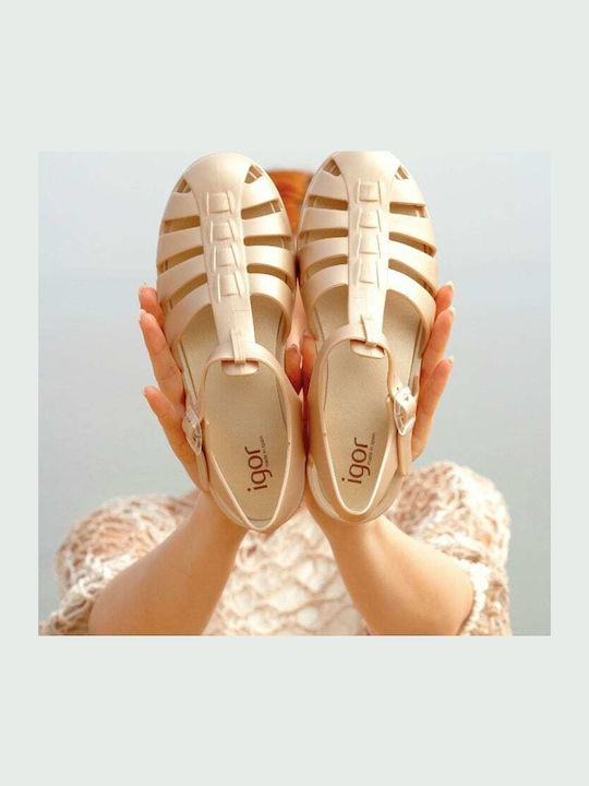 Biarritz Women's Flat Sandals Gold