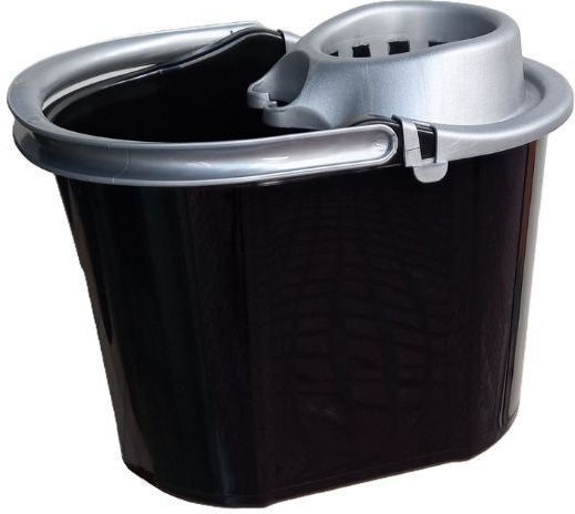 Nektarplast Plastic Mop Bucket with Wringer Capacity 18lt Black