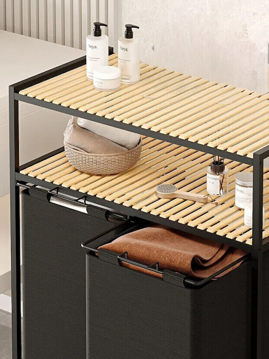 SteweHome SteweHome Wäschekorb Metallisch 123l 66x36x87cm Schwarz