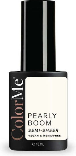 Ojă Pentru Unghii Cu Gel Semi-permanentă Vegan Fără Hema Nuanta Pearly Boom Colorme Cosmetics 10 Ml