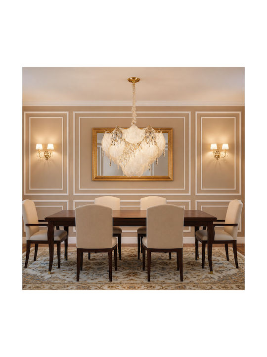 Alista Home Candelabru 21xE14 Ø60cm cu Cristale Auriu AT1CT-IM1P-HT2L-CC8943/600GD