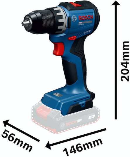 Bosch GSDML MASCH8V52 Δραπανοκατσάβιδο Μπαταρίας Brushless 18V 1x2Ah & 1x4Ah