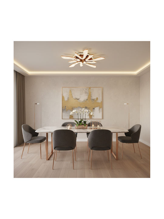 Alista Home Plafonieră de Tavan Aurie cu LED Integrat și Cristale și Telecomandă