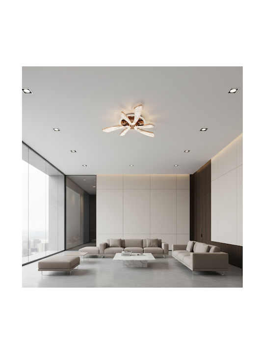 Alista Home Plafonieră de Tavan Aurie cu LED Integrat și Cristale și Telecomandă