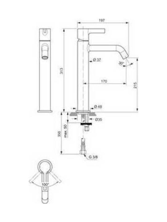 Ideal Standard Joy Mischung Waschbeckenarmatur Silber Ideal Standard Joy Mischung Waschbeckenarmatur Silber