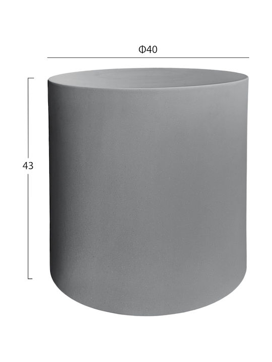 Auxiliary Table for Small Outdoor Spaces from Concrete Kyoko Grey 40x40x43cm