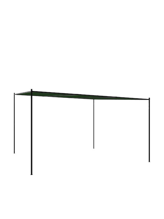 vidaXL Garden Gazebo with LEDs Green 4x3.98m