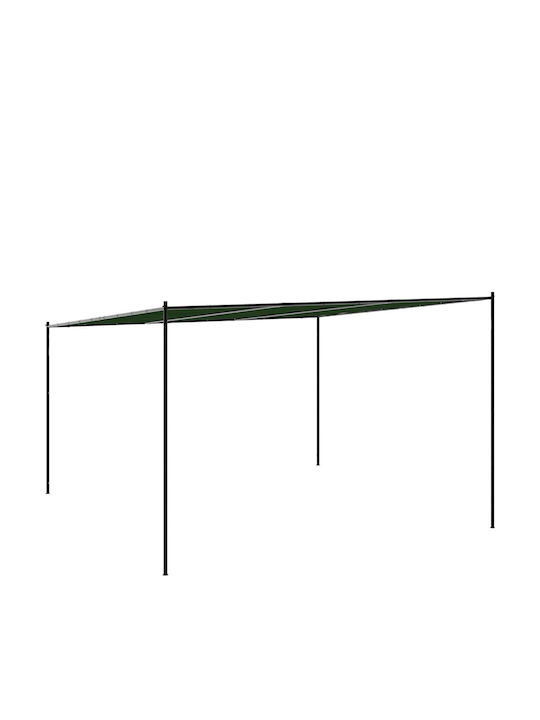 vidaXL Garden Gazebo with LEDs Green 4x3.98m