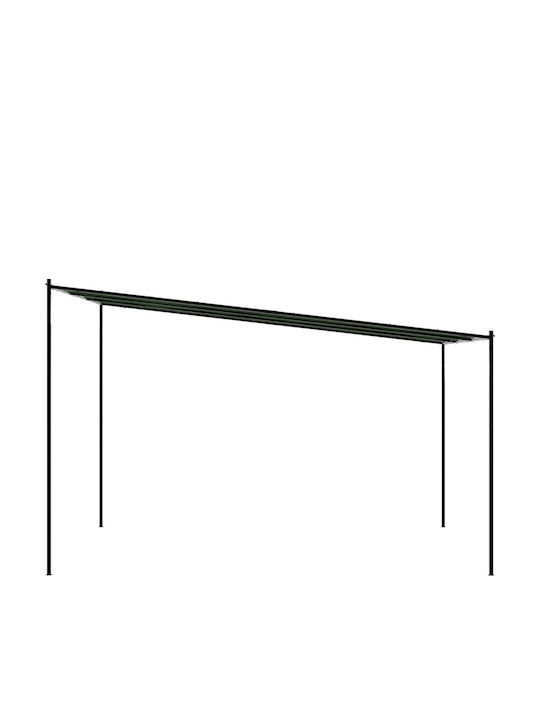 vidaXL Garden Gazebo with LEDs Green 4x3.98m