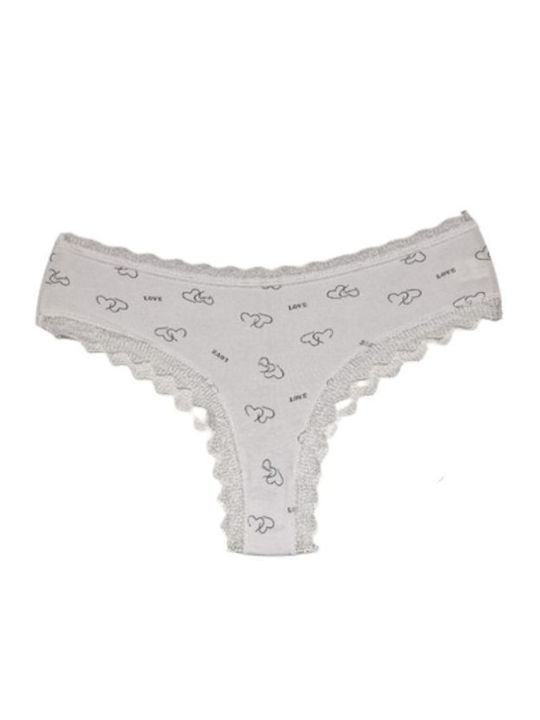 Damen-Slips Baumwolle Brasil 3er Pack Mehrfarbig