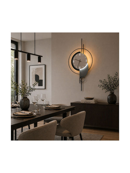 Alista Home Ceas de Perete Negru 80x40cm