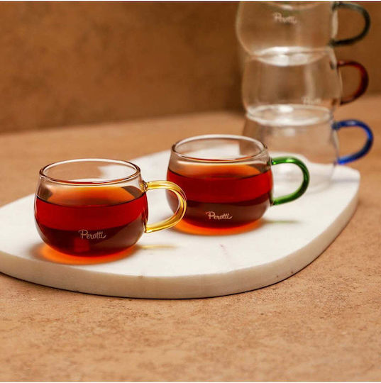 SteweHome Glass Multicolour Mug 150ml 6 Pieces