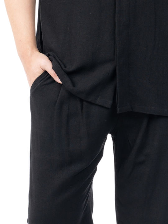 Παντελόνι σε Relaxed Εφαρμογή Black