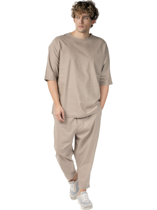 Trousers In Loose Fit Beige