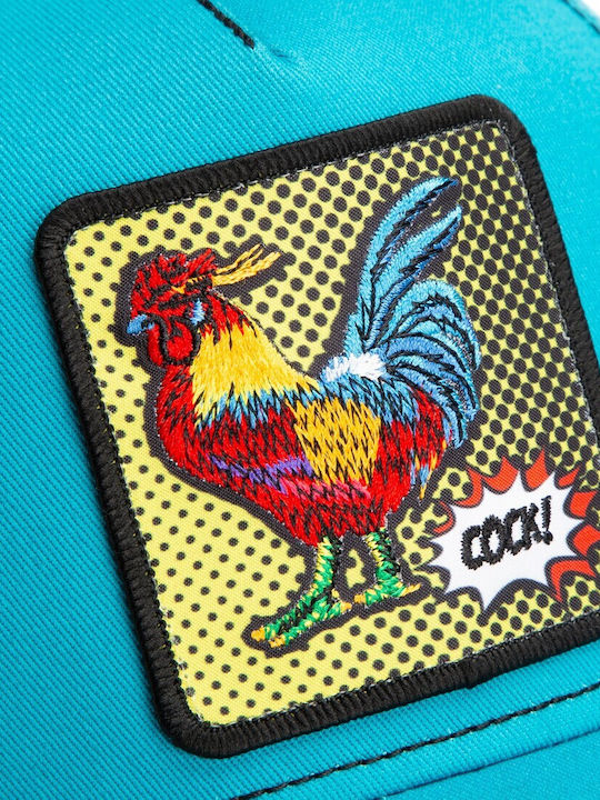 Καπέλο Jockey Popart Rooster Μπλε Κόκορας Goorin Bros