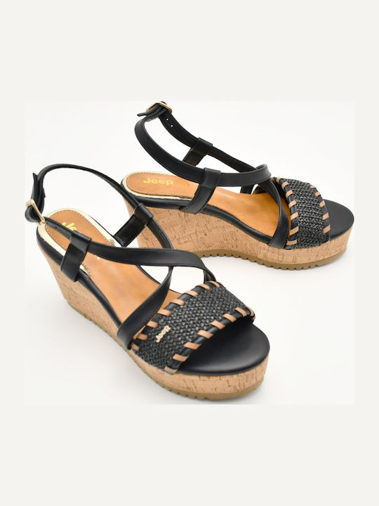 Sommer Damenplattformen Schwarze