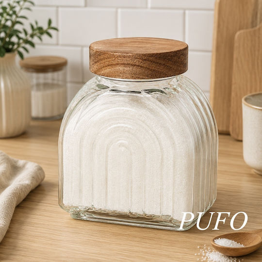 Pufo Lebensmittelgläser & Behälter Glas Zuckervase Braun 600ml