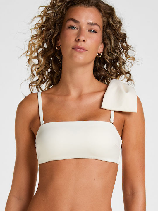 Strapless Bikini Top με Ενίσχυση Λευκό
