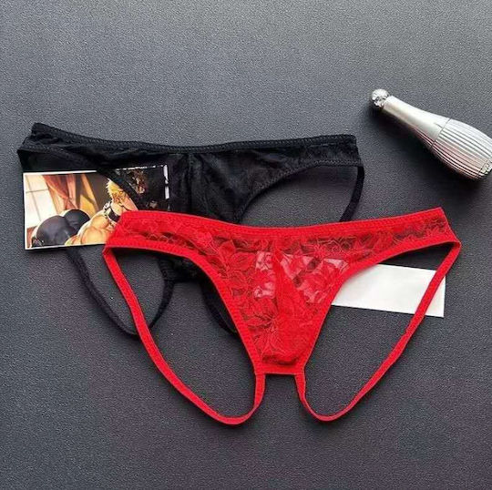 APH Lenjerie sexy bărbați Șir de caractere Roșu
