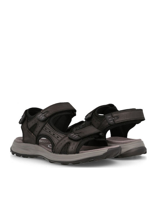 Кожени Мъжки Сандали в Черен Цвят