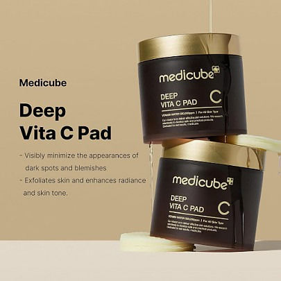 Medicube Deep Vita C Pads Τόνωσης Προσώπου με Βιταμίνη C, AHA & Νιασιναμίδη 70τμχ
