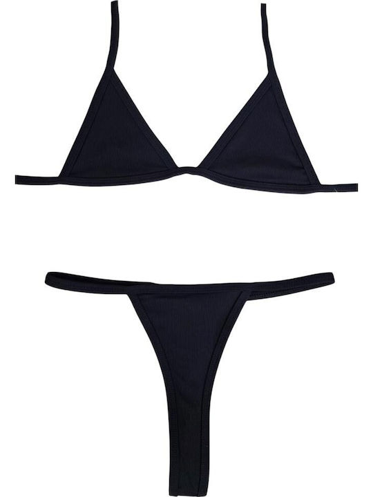 Set Bikini String Μαύρο
